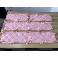 兒童素色絎縫床圍襯床保護套