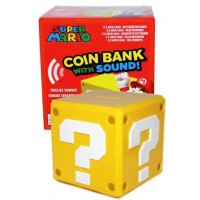 正版馬里奧神秘寶箱存錢罐，超級問號發(fā)聲儲錢罐，創(chuàng)意卡通擺件